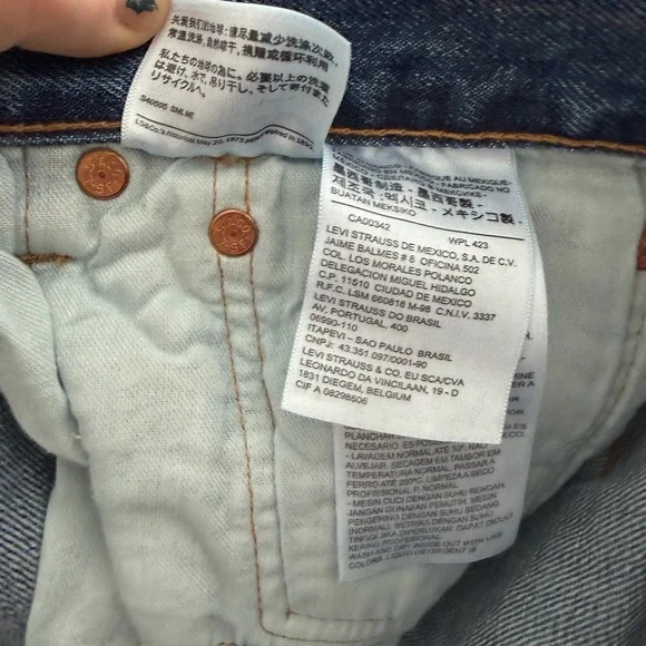 Levi’s 501 Blue Button Fly Straight Leg Jeans W36 L30 - Picture 5 of 7